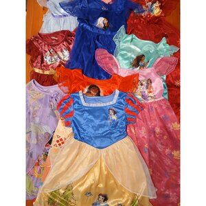 Disney Princess Nightgown Lot Various Snow White Frozen Other Girl's Sizes 4-5